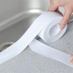 Bande de calfeutrage murale en pe auto - adh�sive imperm�able, mastic d�coratif pour cuisine, salle de ...