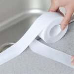 Bande de calfeutrage murale en pe auto - adh�sive imperm�able, mastic d�coratif pour cuisine, salle de ...