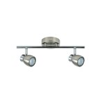 Fabrilamp - akunadecor modle de bandeau de salle de bain chacho 2 spots nickel - chrome