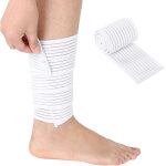 Bande de genou �lastique de soutien pour sport et musculation - blanc