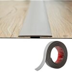 Profil� de transition plat en pvc de 2 mm d'�paisseur, seuil fin auto - adh�sif de 5 cm de large, barre ...