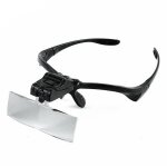 Bandeau loupe avec �clairage led, mains libres support de t�tes de lecture loupe lunettes avec 5 lentilles ...
