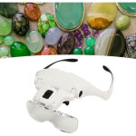 Bandeau lumineux � led, visi�re loupe avec lumi�re, 5 lentilles d�tachables, loupe � montage sur la t�te, ...