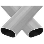 Barre en aluminium 15x30 courbe 90� argent 1x1mts - jani - tringle de placard ovale cannel�e