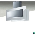 Baraldi - hotte trisia isola cm. 90x43 - inox, verre blanc - 800 m3 / h