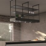 Baraldi - hotte mensola isola cm. 146x54 ? noire - 900 m3 / h
