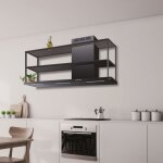 Baraldi - hotte elea parete cm. 120x60, chemin�e droite - noire - 800 m3 / h