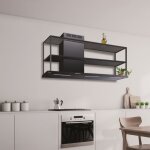 Baraldi - hotte elea parete cm. 180x50 chemin�e gauche - noire - 900 m3 / h