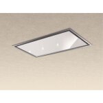 Baraldi - hotte gea flat cm. 120x60 ? inox / verre blanc spot light - 800 m3 / h
