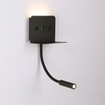 Barcelona led ? applique murale led 3w avec r�tro�clairage 6w ? teinte chaude 3000k ? ports usb et usb ...