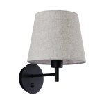 Barcelona led - applique murale avec abat - jour et interrupteur classic 'riga' - - lin Barcelona led - applique murale avec abat - jour et interrupteur classic 'riga' - - lin