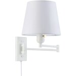 Barcelona led - applique murale avec bras articul et prise 'clark' - e27 - blanc