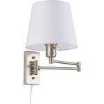 Barcelona led - applique murale avec bras articul et prise 'clark' - e27 - chrom