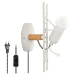 Barcelona led - applique 'doll' - avec interrupteur et prise - e27 - blanc