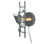 Barcelona led - applique 'doll' - avec interrupteur et prise - e27 - gris