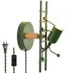 Barcelona led - applique 'doll' - avec interrupteur et prise - e27 - vert