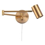 Barcelona led - applique murale extensible 'lisa' avec prise - e27 g45 - dor�