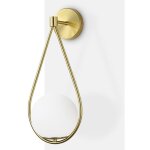 Barcelona led - applique murale globe en verre 'clara' - e14 - dor