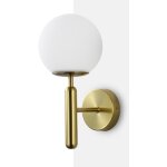 Barcelona led - applique murale globe en verre 'elsa' - e14 - dor