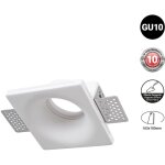 Barcelona led ? downlight carr� encastrable en pl�tre blanc ? sans garniture ? 100x100mm ? douille gu10 ...