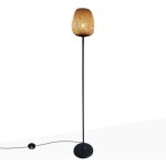 Lampadaire en osier 'nikko'. boho chic