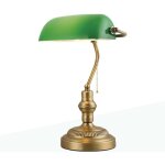 Barcelona led - lampe de table vintage 'banquero' - e27 - vert