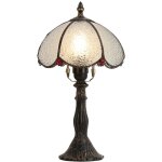 Barcelona led ? lampe � poser tiffany 20cm ? abat - jour en verre givr� ? culot e27 ? utilisation int�rieure ...