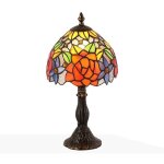 Barcelona led ? lampe � poser d'inspiration tiffany ? abat - jour en mosa�que de verre ? douille e27 ...