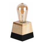 Lampe de table en bois 'laka' - noir
