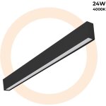 Barcelona led - luminaire lin�aire led de surface / suspendu - slim - 24w - 80cm - noir