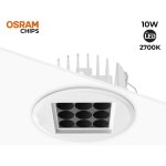 Spot led encastrable 10w 24� ugr18 osram chip