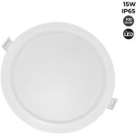 Barcelona led - spot led encastrable �tanche - ip65 - 15w - coupe � 145 - 160mm - blanc chaud