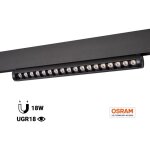 Barcelona led - spot linéaire orientable pour rail magnétique 48v - 18w - osram - blanc neutre Barcelona led - spot linéaire orientable pour rail magnétique 48v - 18w - osram - blanc neutre