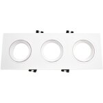 Support de spot triple orientable pour ampoules gu10 / mr16 - - blanc