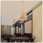 Suspension en osier 'saski' boho chic