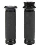 Bardusch - 1 paire de poign�es de guidon de moto de 25 mm, noires, confortables, anodis�es, universelles ...