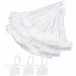 Bardusch - attache cable electrique 250pcs cable management avec etiquette serre cable plastique blanc ...