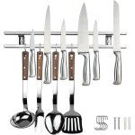 Bardusch - porte - couteaux magn�tique, 40 cm, crochet magn�tique ultra - r�sistant, double porte - couteaux ...