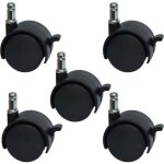 Bardusch - roulettes de rechange pour chaise de bureau ou tabouret de 5, 1 cm - avec frein (lot de 5) ...