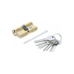 Bgs technic - barillet 30 / 30 mm cylindre de serrure 60 mm en laiton avec 5 cles
