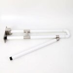 Barre d'appui rabattable pour toilettes 600 mm - 750 mm barre d'appui rabattable poigne de soutien mural ...