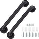 Barre d'appui de salle de bain 2 pi�ces 30 cm barre d'appui de salle de bain poign�es de s�curit� noires ...