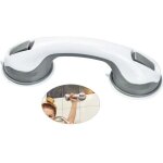 Barre d'appui � ventouse 30x9, 5x8cm, poign�e antid�rapante pour baignoire et douche