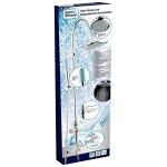 Barre de douche coulissante compl�te, pommeau de douche anticalcaire, acier inoxydable, 22 x 3, 2 cm, ...