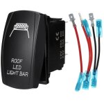 Barre lumineuse led de toit avec interrupteur � bascule - lumi�re bleue - 5 broches - 12 v 24 v - pour ...