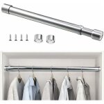 Barre de penderie extensible en acier inoxydable 47cm � 80cm tringle � rideaux t�lescopique ajustable ...