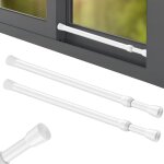 Barre de s�curit� t�lescopique blanche (40 - 70 cm, �1. 3 cm), dispositif r�glable pour fen�tres