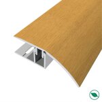 Barre de seuil adh�sive diff�rence niveau alu replaqu� ch�ne brut lg 90cm x larg 5cm ht 1, 7cm