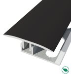 Barre de seuil + base joint dilatation aluminium coloris (20) noir long 90 cm larg 3, 5cm ht 1cm