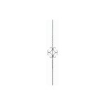 Barreau semi torsadé avec motif volutes au centre - hauteur 900mm largeur 200mm carré de 12mm - fer forgé ... Barreau semi torsadé avec motif volutes au centre - hauteur 900mm largeur 200mm carré de 12mm - fer forgé ...
